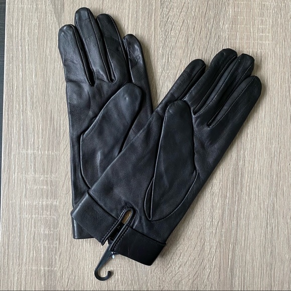 NWT Kenneth Cole Real Leather with Double Wool Lining Gloves - Picture 3 of 3